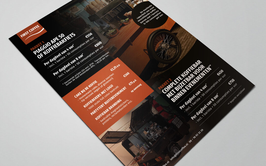 First coffee flyer